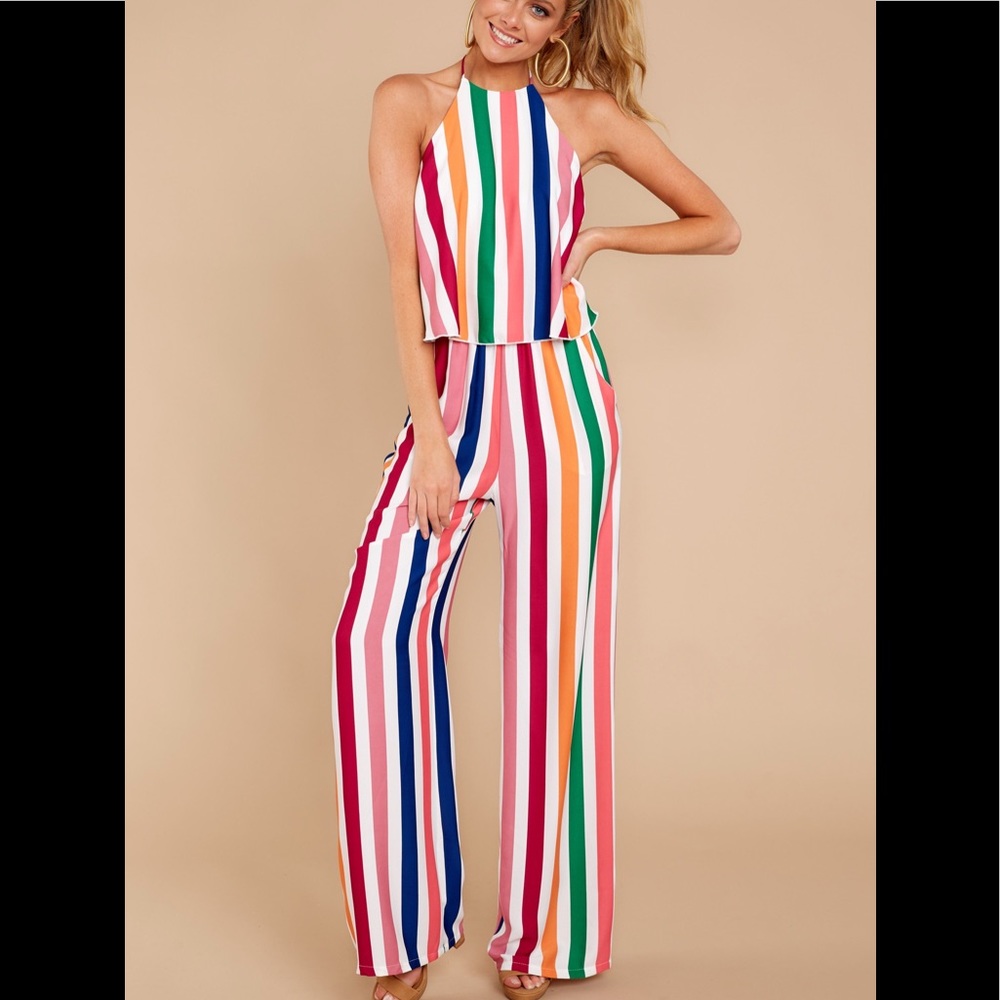 Red Dress Boutique - rainbow halter romper